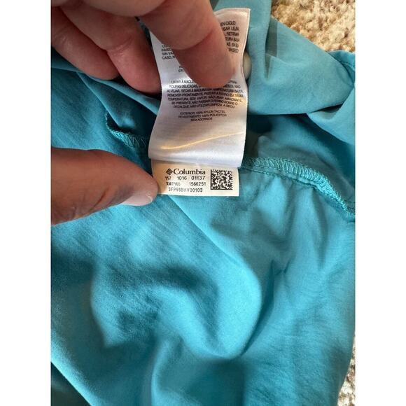 Columbia PFG men's Long sleeve, button down shirt, size M, Teal; performance - Picture 12 of 12